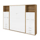 Maxima House Invento Vertical Wall Bed, European Full Size with 2 cabinets - Bedroom Depot USA