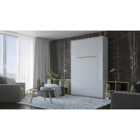 Maxima House Murphy bed Vertical European FULL size with mattress and LED included, Invento. Sale - Bedroom Depot USA