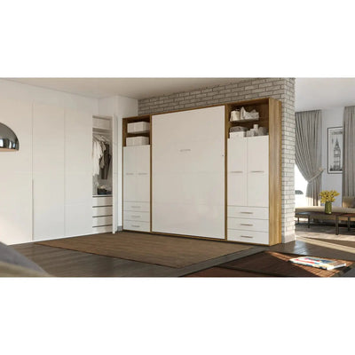 Maxima House Invento Vertical Wall Bed, European Queen Size with 2 cabinets - Bedroom Depot USA