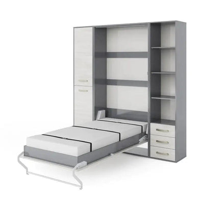 Maxima House Murphy Bed Vertical Invento, European Queen Size with 2 cabinets, Online sale - Bedroom Depot USA