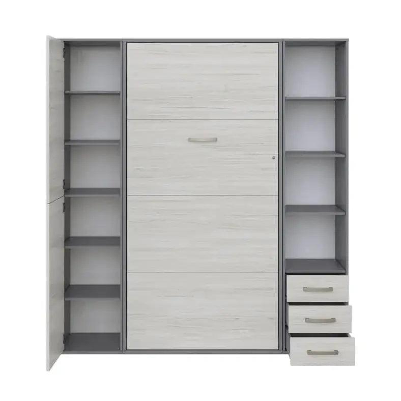Maxima House Murphy Bed Vertical Invento, European Queen Size with 2 cabinets, Online sale - Bedroom Depot USA