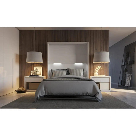 Maxima House Murphy bed Vertical European Queen with mattress and LED included INVENTO online sale - Bedroom Depot USA