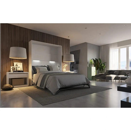 Maxima House Murphy bed Vertical European Queen with mattress and LED included INVENTO online sale - Bedroom Depot USA