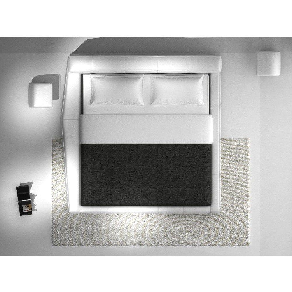 J&M Dream Bed Set in White Leather - Bedroom Depot USA
