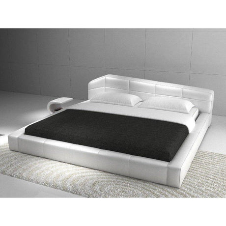 J&M Dream Bed Set in White Leather - Bedroom Depot USA