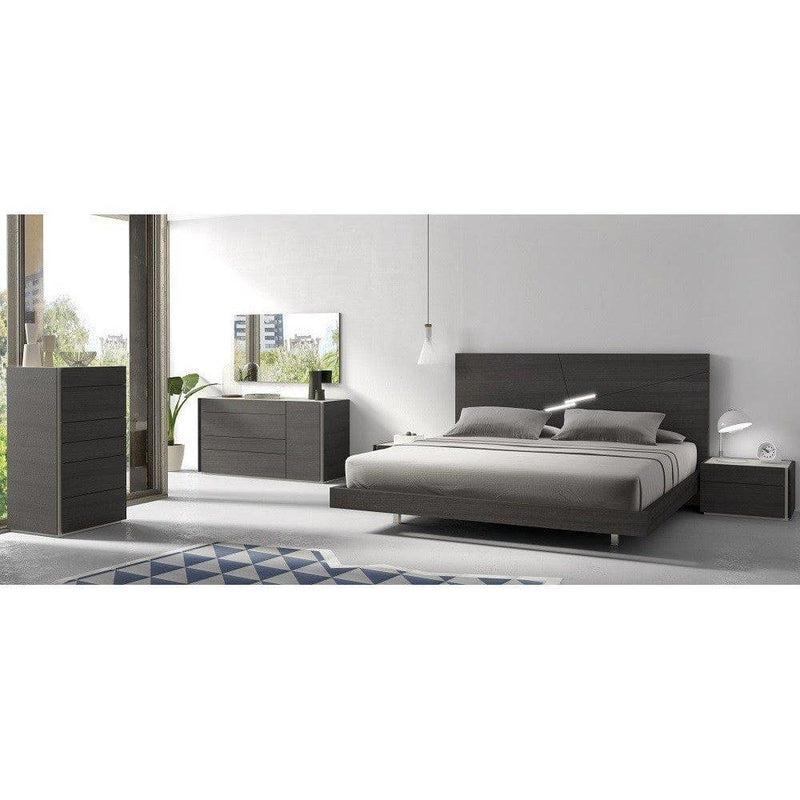 J&M Faro Premium Bedroom Set in Wenge with Light Grey - Bedroom Depot USA