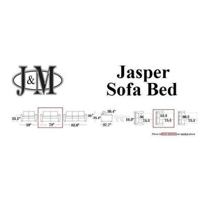 J&M Jasper Sofa Bed in Grey Leather 18234 - Bedroom Depot USA