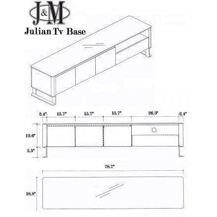 J&M Julian Modern Tv Base 18088 - Bedroom Depot USA