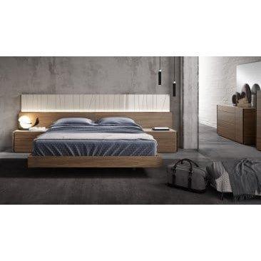 J&M Porto Premium Bedroom Set in Walnut with Light Grey - Bedroom Depot USA