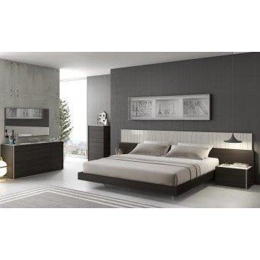 J&M Porto Premium Bedroom Set in Wenge with Light Grey - Bedroom Depot USA