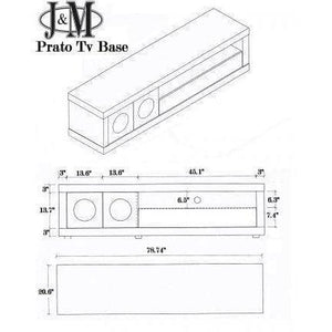 J&M Prato Modern Tv Base 18092 - Bedroom Depot USA