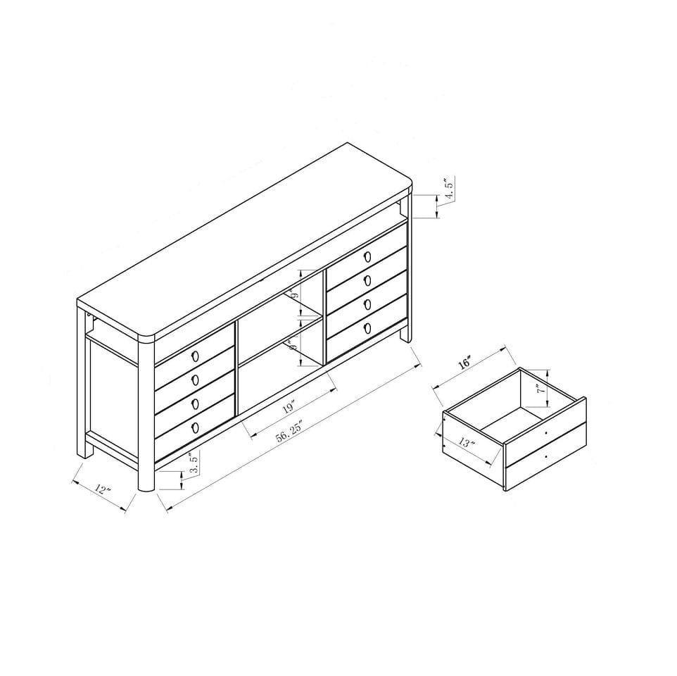 ID USA TV Stand/Buffet 212956 - Bedroom Depot USA