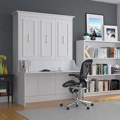 Leto Muro White, Full Size Vertical Murphy Bed - Front