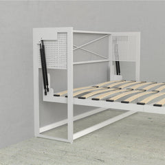 Leto Muro White, Full Size Vertical Murphy Bed - Bed Frame