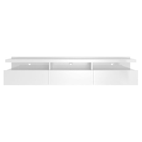 Manhattan Comfort Cabrini 71.25 Half Floating Entertainment Center with 3 Drawers - Bedroom Depot USA