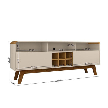 Manhattan Comfort Camberly 62.99 TV Stand with 5 Shelves and Wine Storage - Bedroom Depot USA