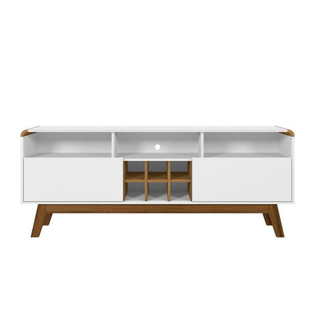 Manhattan Comfort Camberly 62.99 TV Stand with 5 Shelves and Wine Storage - Bedroom Depot USA