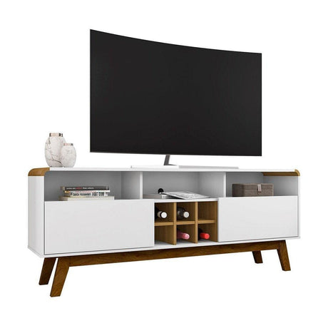 Manhattan Comfort Camberly 62.99 TV Stand with 5 Shelves and Wine Storage - Bedroom Depot USA