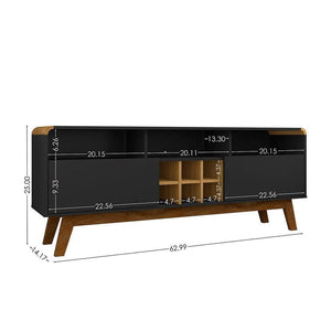 Manhattan Comfort Camberly 62.99 TV Stand with 5 Shelves and Wine Storage - Bedroom Depot USA