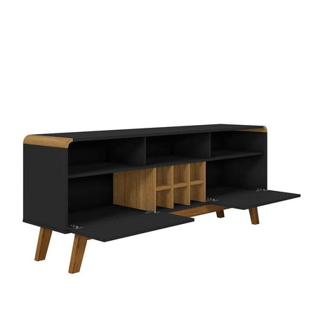 Manhattan Comfort Camberly 62.99 TV Stand with 5 Shelves and Wine Storage - Bedroom Depot USA