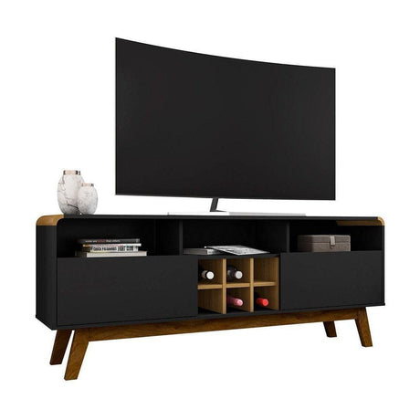 Manhattan Comfort Camberly 62.99 TV Stand with 5 Shelves and Wine Storage - Bedroom Depot USA