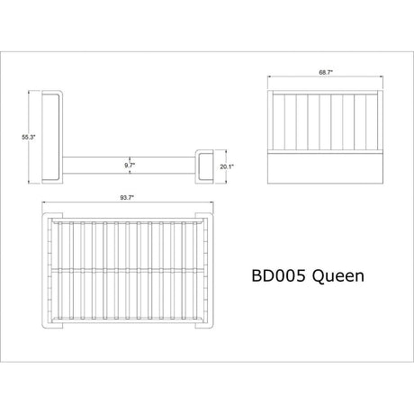 Manhattan Comfort Kingdom Queen Bed - Bedroom Depot USA