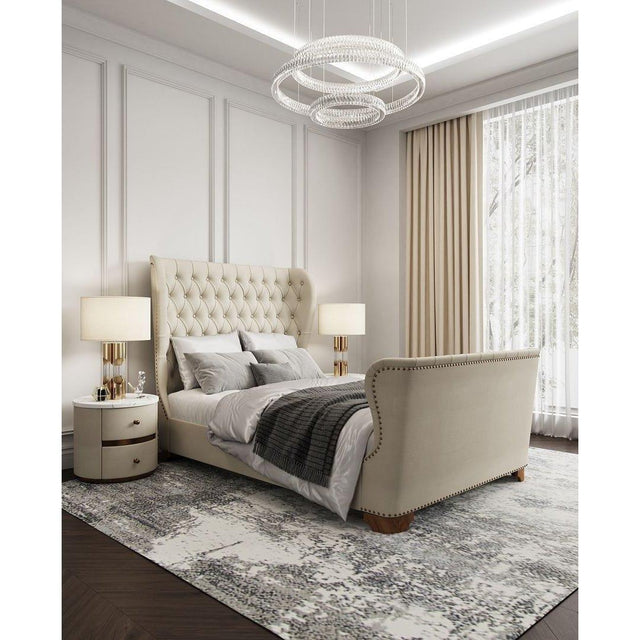 Manhattan Comfort Lola Ivory Full Bed BD007-FL-IV - Bedroom Depot USA