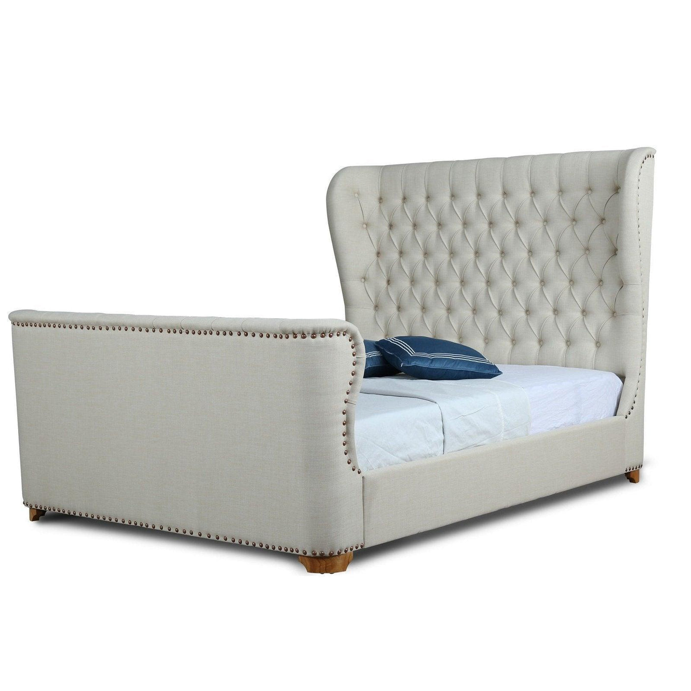 Manhattan Comfort Lola Ivory Full Bed BD007-FL-IV - Bedroom Depot USA