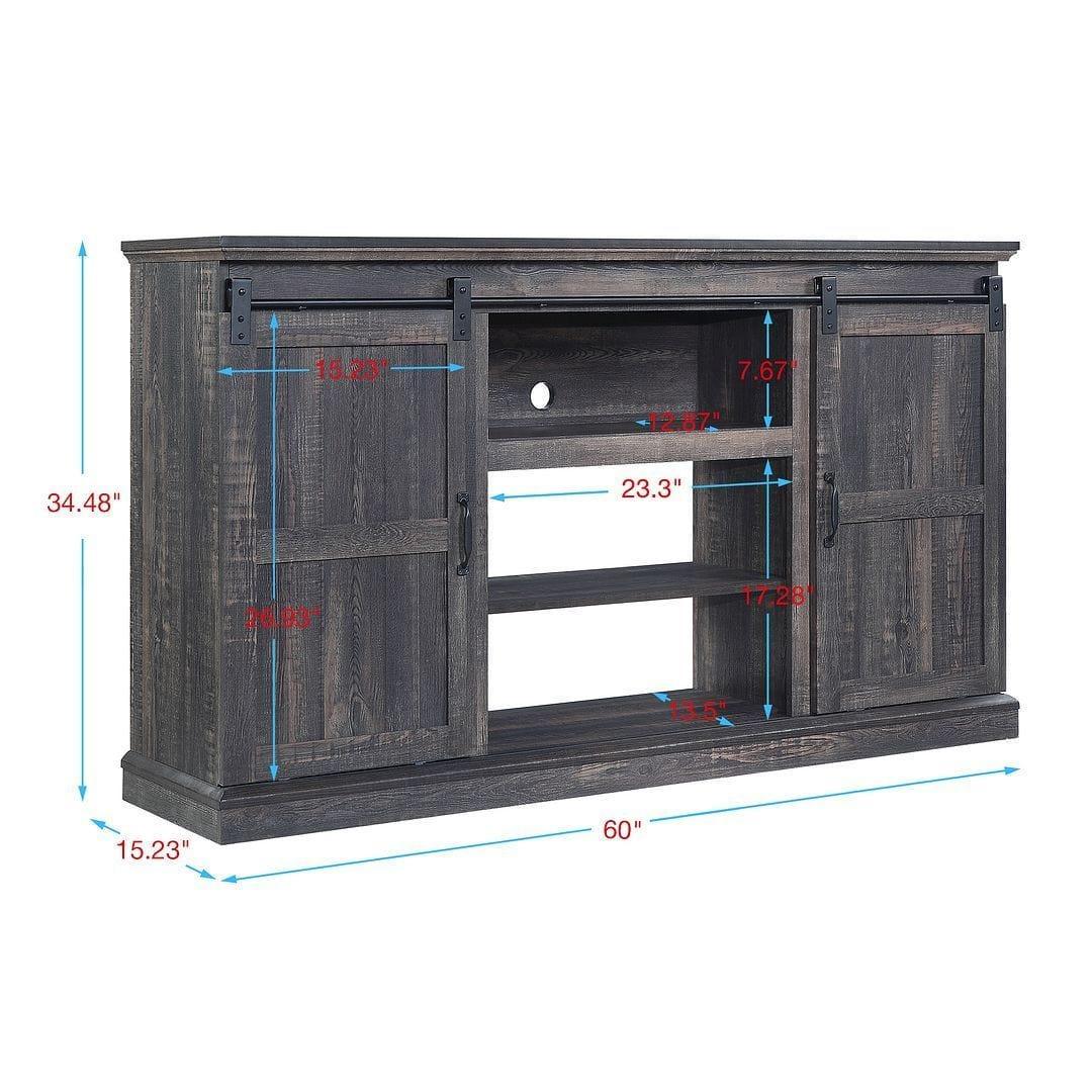 Manhattan Comfort Myrtle 60" TV Stand with 2 Sliding Doors - Bedroom Depot USA