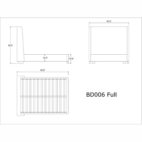 Manhattan Comfort Parlay Full Bed - Bedroom Depot USA