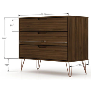 Manhattan Comfort Rockefeller 3-Piece Dresser and Nightstand Set - Bedroom Depot USA