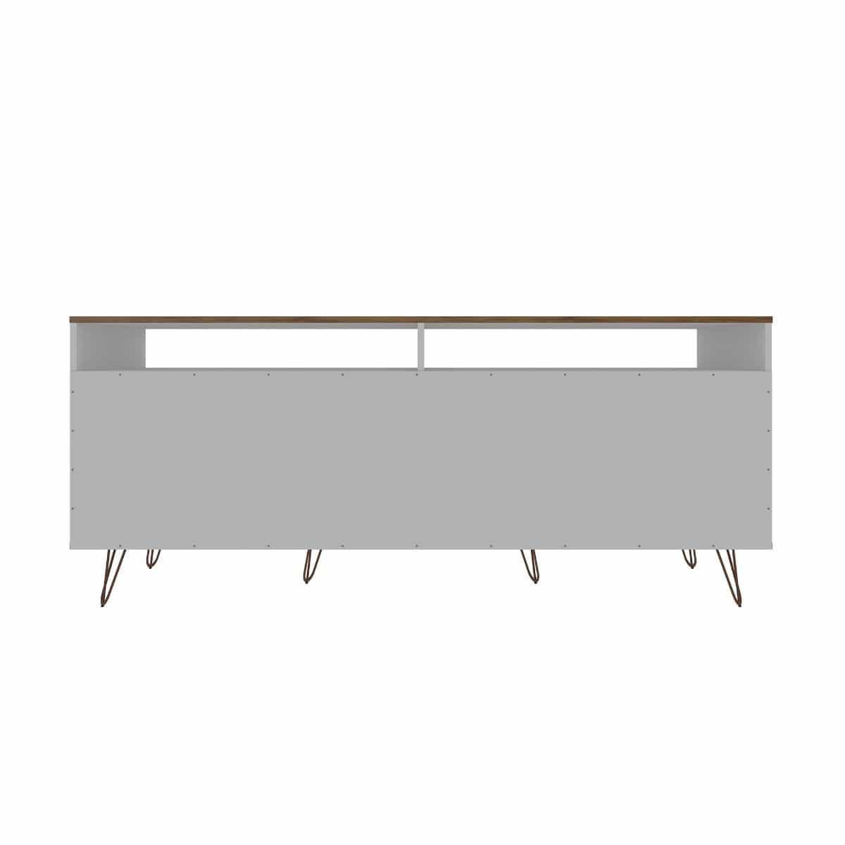 Manhattan Comfort Rockefeller 62.99 TV Stand with Metal Legs and 2 Drawers - Bedroom Depot USA