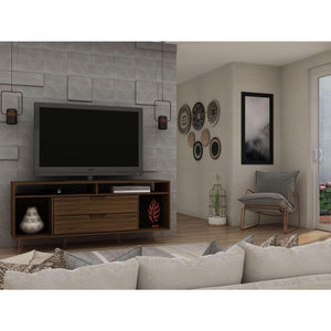 Manhattan Comfort Rockefeller 62.99 TV Stand with Metal Legs and 2 Drawers - Bedroom Depot USA