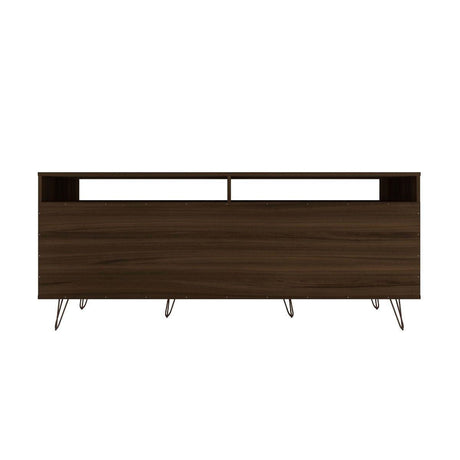 Manhattan Comfort Rockefeller 62.99 TV Stand with Metal Legs and 2 Drawers - Bedroom Depot USA