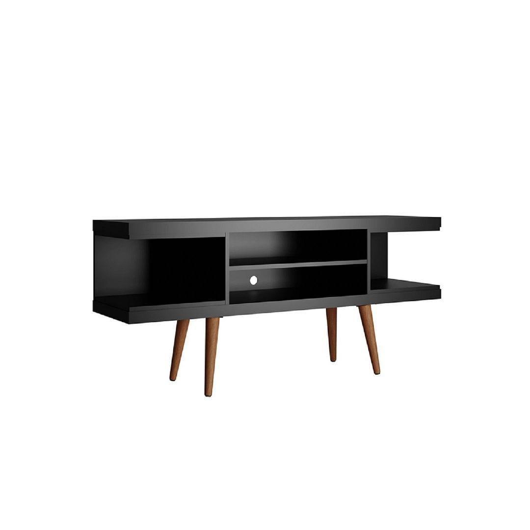 Manhattan Comfort Utopia 53.14" TV Stand with Splayed Wooden Legs and 4 Shelves - Bedroom Depot USA