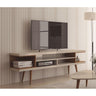 Manhattan Comfort Utopia 70.47" TV Stand with Splayed Wooden Legs and 4 Shelves - Bedroom Depot USA