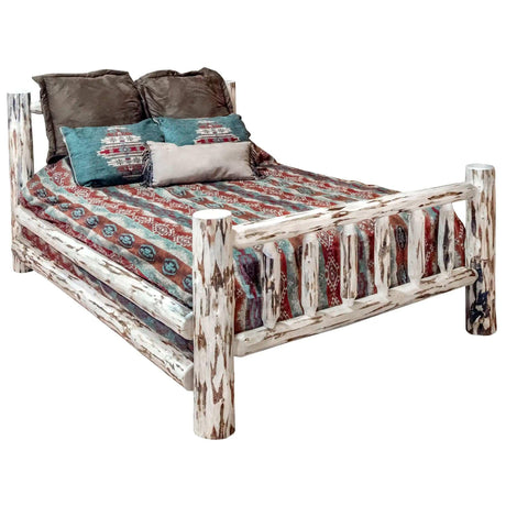 Montana Collection Eastern King Bed, Clear Lacquer Finish MWKBV - Bedroom Depot USA