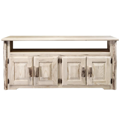 Montana Collection Television Stand, Clear Lacquer Finish MWTVV - Bedroom Depot USA