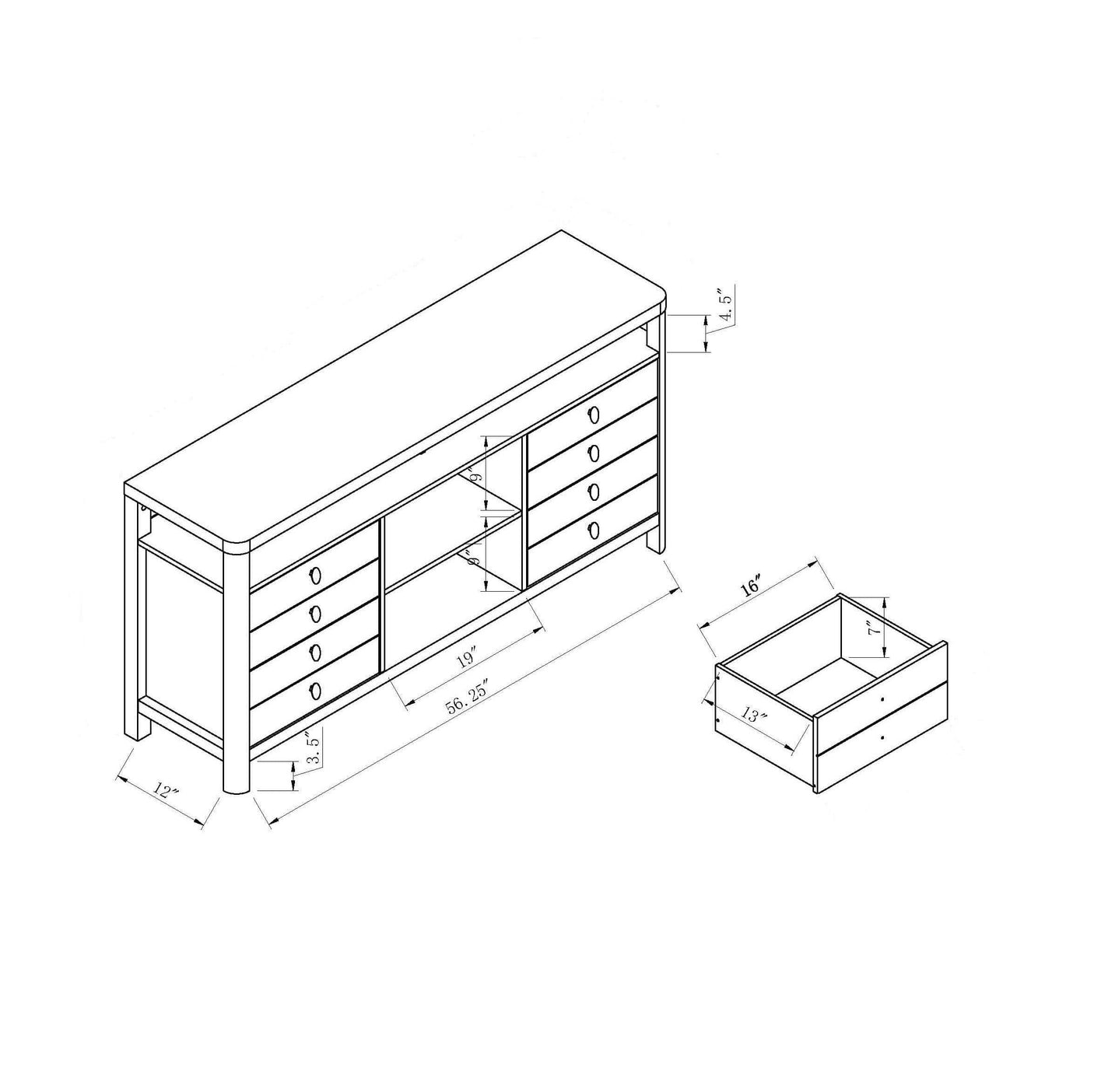 ID USA TV Stand/Buffet 192620 - Bedroom Depot USA