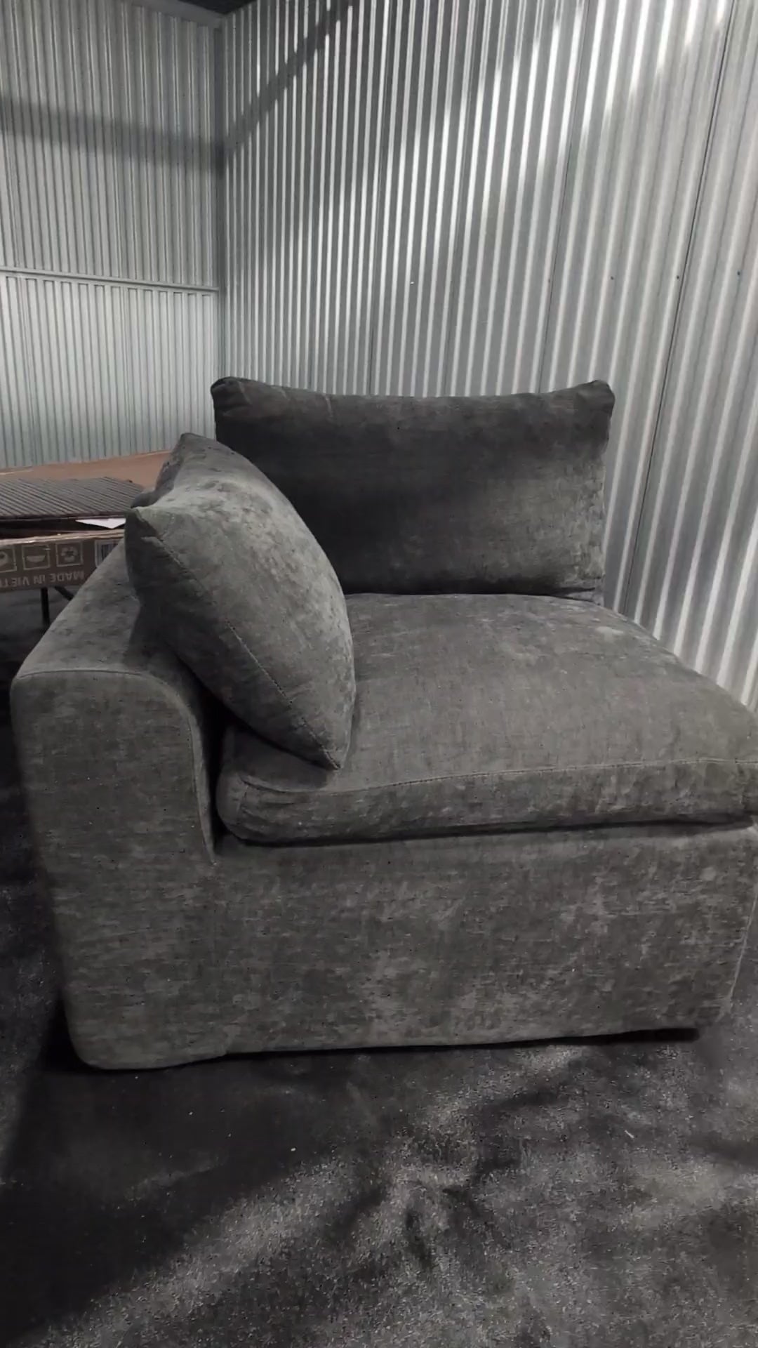 Dark Gray Boneless Lounge Chair – New Open Box