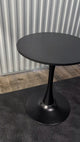 32" Black Round Pedestal Dining Table - NEW