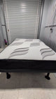 Comfortable Hybrid Mattress, Medium-Firm, Black & White