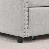 Daybed | Tufted Copper Nailhead & Underbed Drawers | Beige