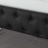 Daybed | Tufted Copper Nailhead & Underbed Drawers | Black