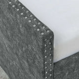 Daybed, Tufted Copper Nailhead & Underbed Drawers, Grey