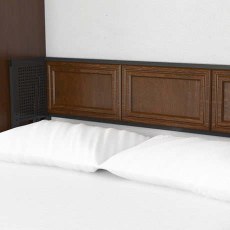 Leto Muro Walnut, Queen Portrait Wall Bed, Headboard - Bedroom Depot USA