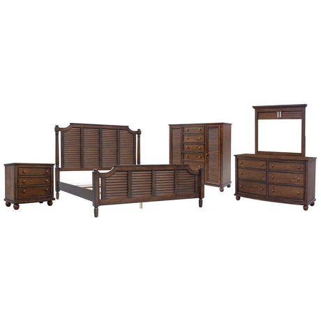 Sunset Trading Bahama Shutter Wood 5 Piece King Bedroom Set CF-1106-36-K5P - Bedroom Depot USA