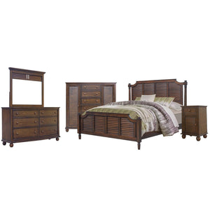 Sunset Trading Bahama Shutter Wood 5 Piece King Bedroom Set CF-1106-0158-K-5PC - Bedroom Depot USA