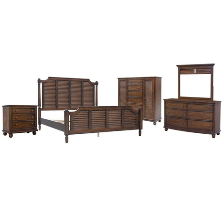 Sunset Trading Bahama Shutter Wood 5 Piece Queen Bedroom Set CF-1105-36-Q5P - Bedroom Depot USA