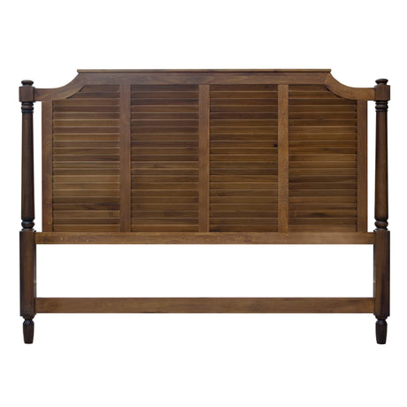 Sunset Trading Bahama Shutter Wood King Bed | Tropical Walnut Brown CF-1106-0158-KB - Bedroom Depot USA